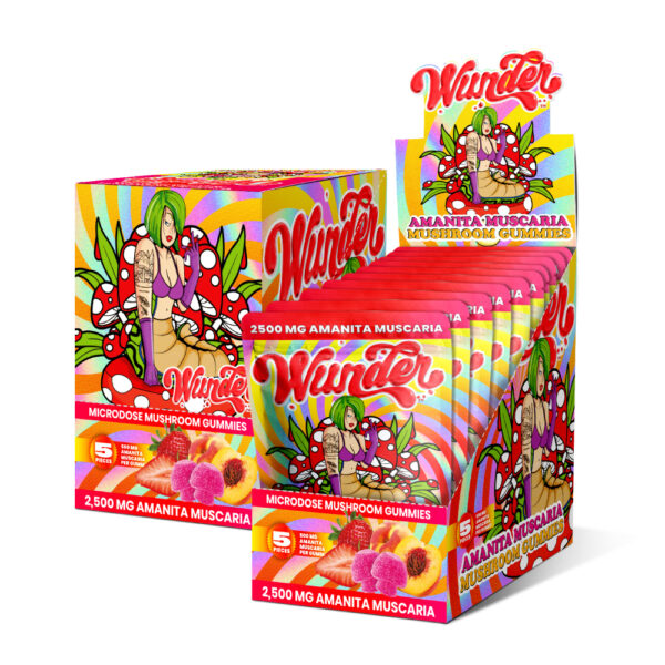 Wunder Mushroom Gummies Amanita Muscaria Strawberry Nectarine