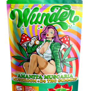 Wunder Mushroom Gummies Amanita Muscaria D9 Watermelon